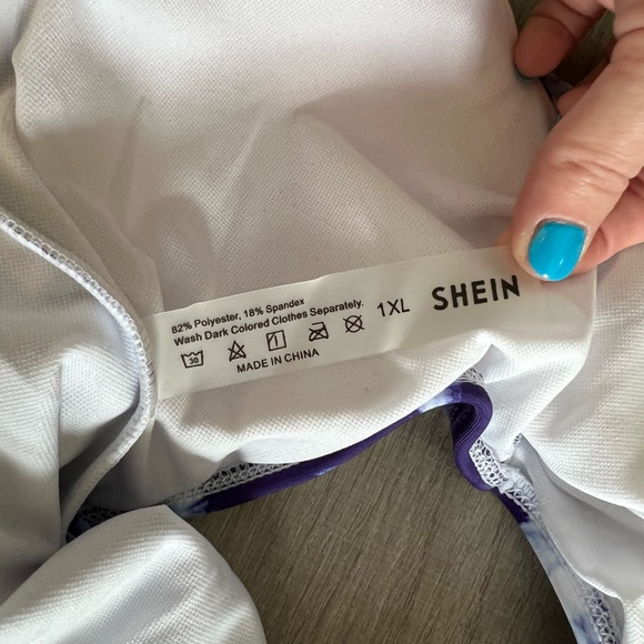 Plus Tie Dye Cutout Swimsuit - Picture 6 of 11